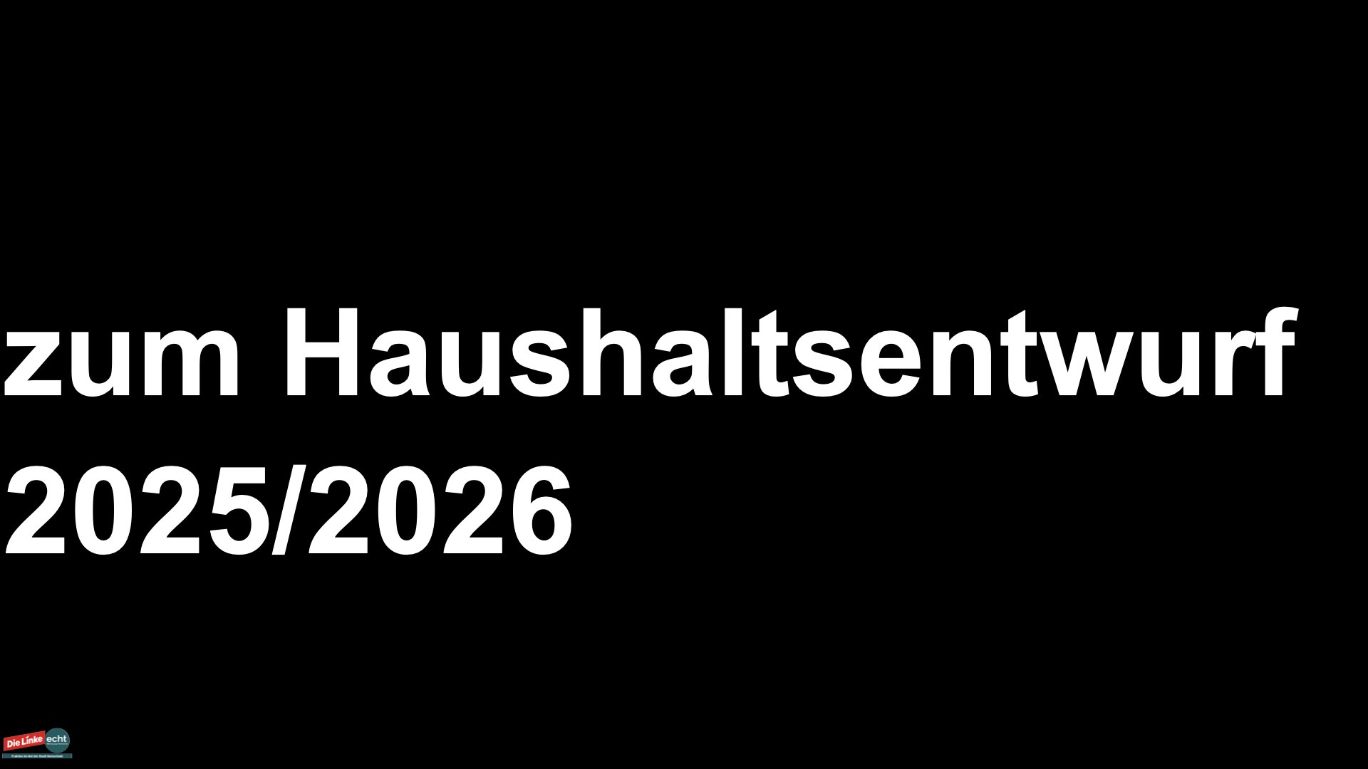 Rede zum Doppelhaushalt 2025/2026